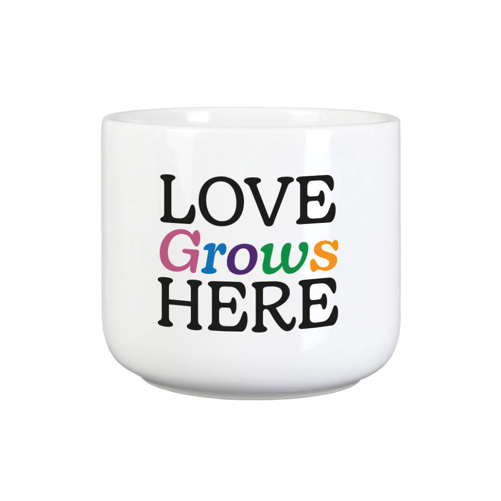 Love Grows Here Plant Pot