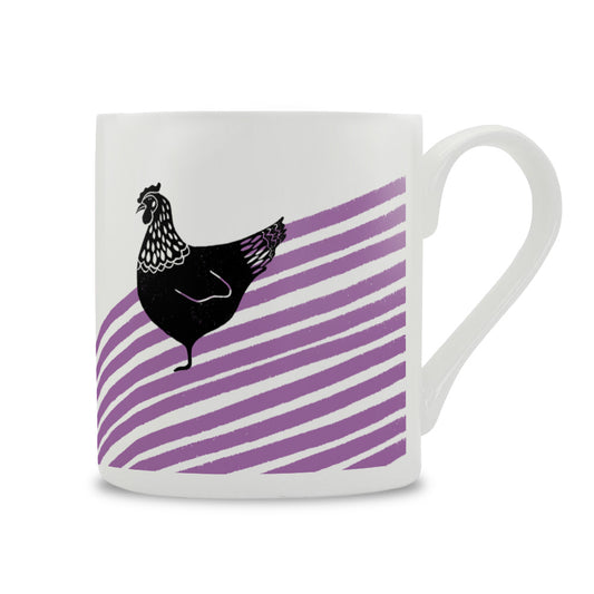 IzziRainey Lilac Chicken Large Bone China Mug