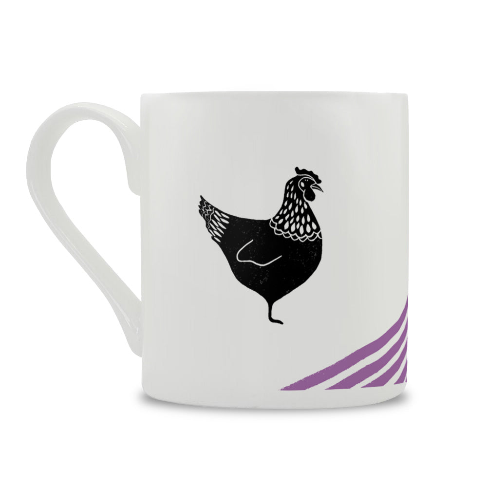 IzziRainey Lilac Chicken Large Bone China Mug