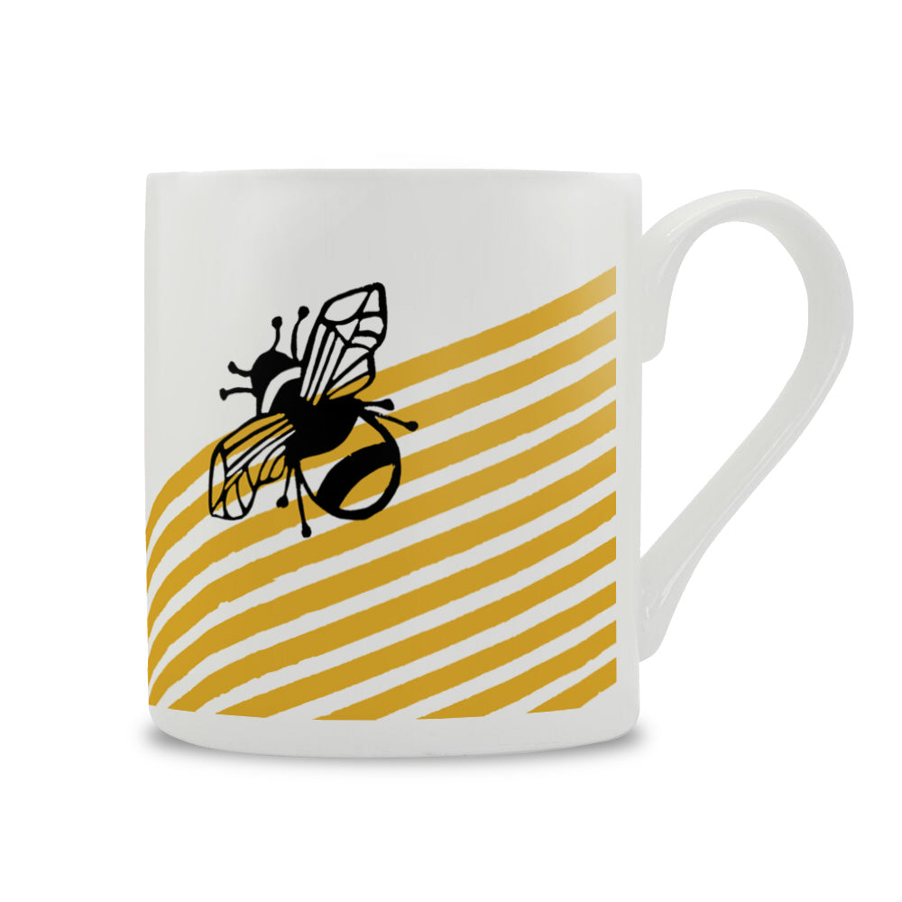 IzziRainey Yellow Bumblebee Large Bone China Mug