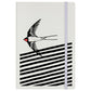 IzziRainey Swallow Lino Cream A5 Hard Cover Notebook