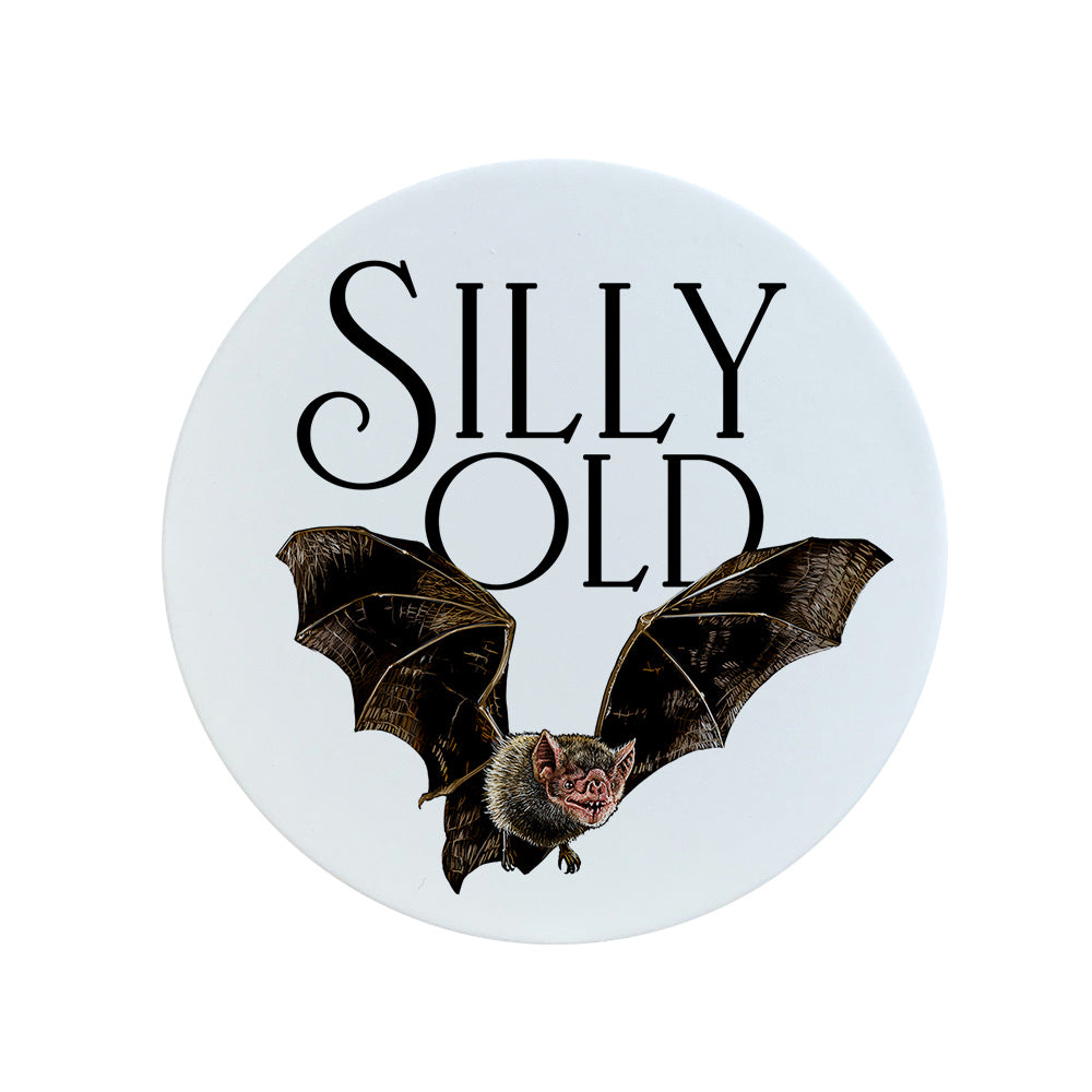 Wild Giggles Silly Old Bat Ceramic Coaster