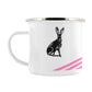 IzziRainey Pink Hare Enamel Mug