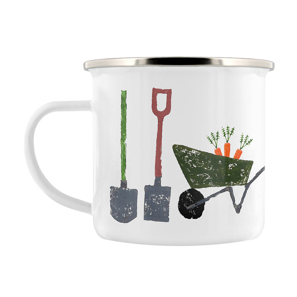 IzziRainey Off To The Allotment Enamel Mug