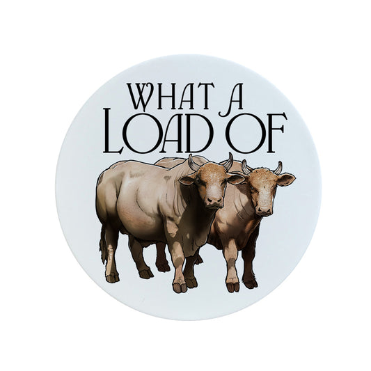 Wild Giggles What A Load Of Old Bullocks Ceramic Coaster