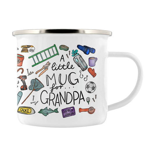 A Little Mug For Grandpa Enamel Mug