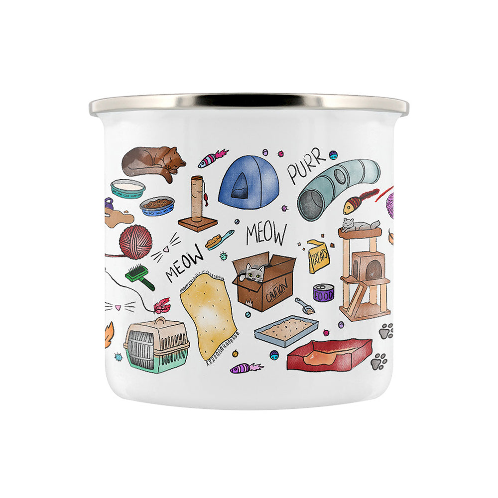 Cat Parent Enamel Mug