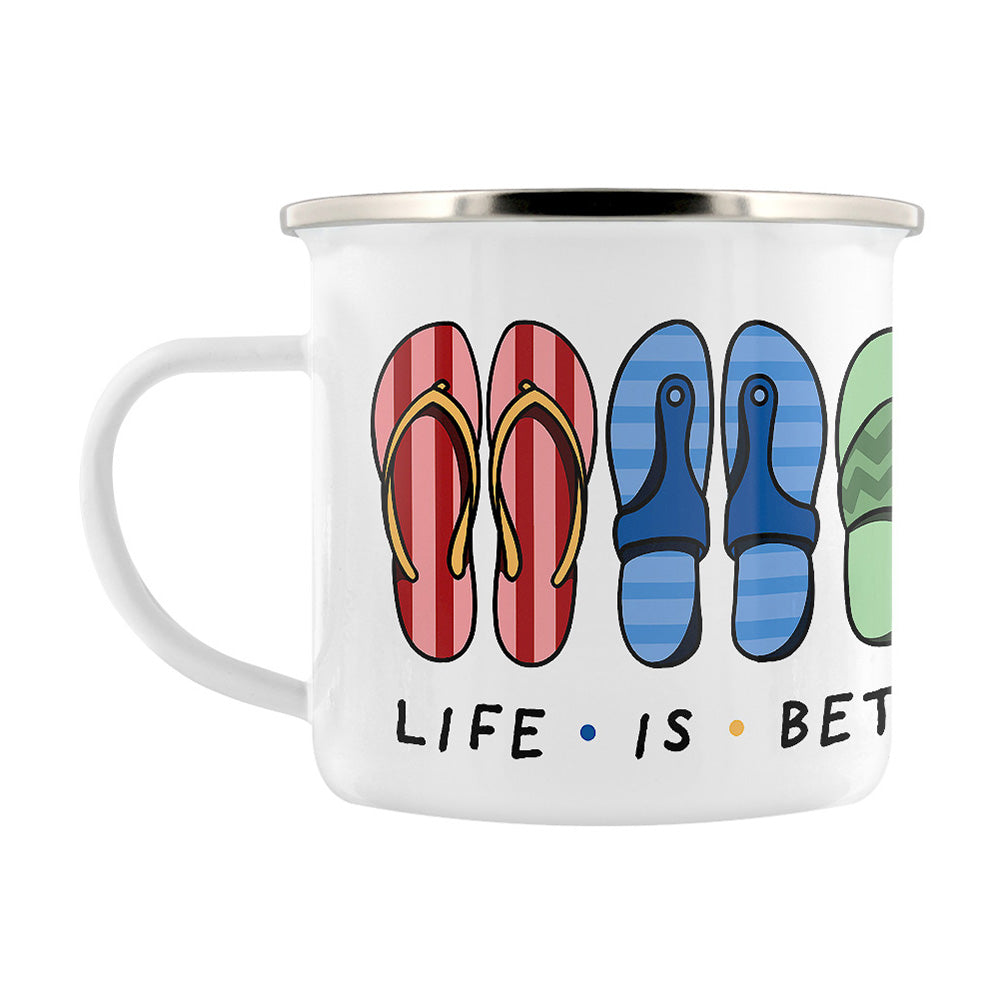 By The Seaside - Life Is Better In Flip Flops Enamel Mug