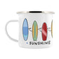 By The Seaside - Sunshine Sea And Surf Enamel Mug