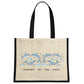 By The Seaside - Happiest By The Coast Cream & Black Jute Bag