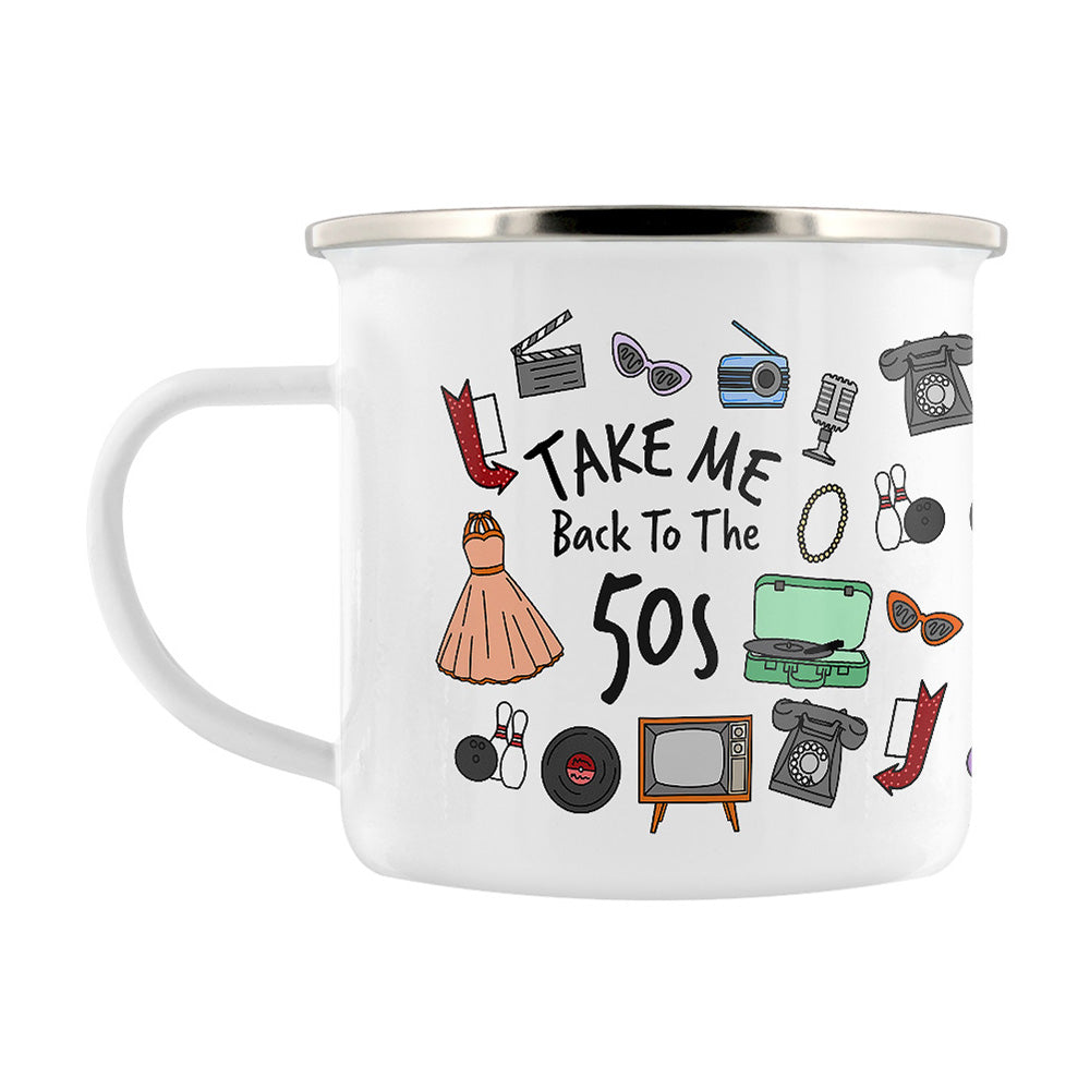 Take Me Back To The 50s Enamel Mug