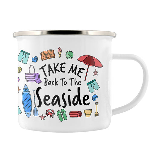 Take Me Back To The Seaside Enamel Mug