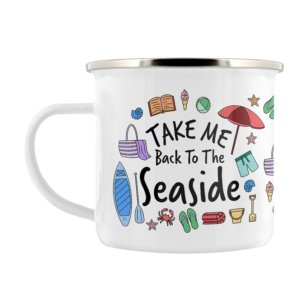 Take Me Back To The Seaside Enamel Mug