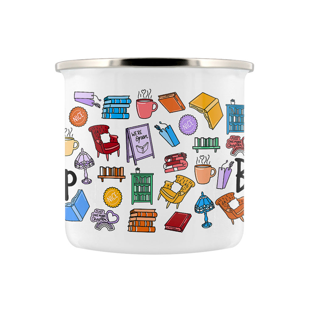 Take Me Back To The Bookshop Enamel Mug