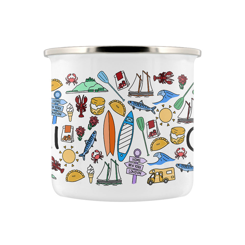 Take Me Back To Cornwall Enamel Mug