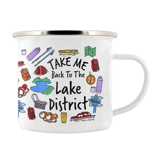 Take Me Back To The Lake District Enamel Mug