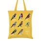 Birds Of The UK Yellow Tote Bag