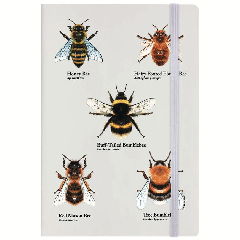 A Swarm Of Bees Cream A5 Hard Cover Notebook