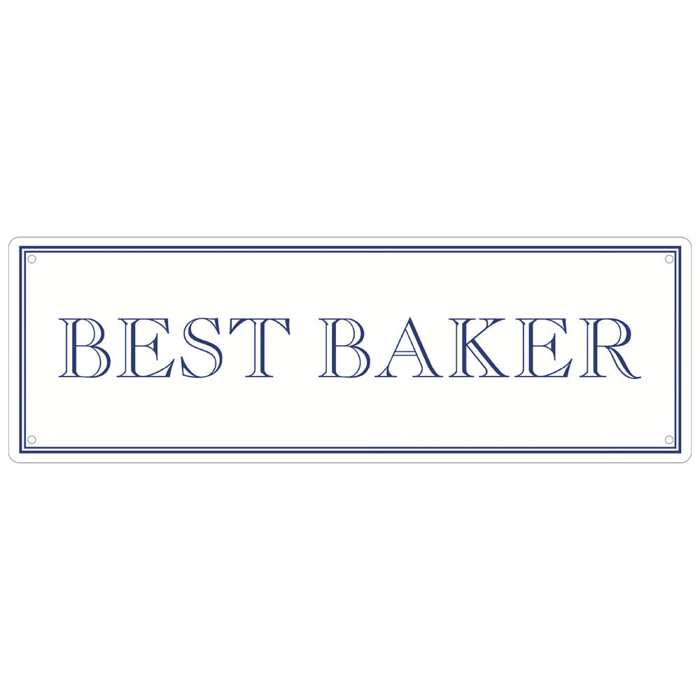 Best Baker Slim Tin Sign