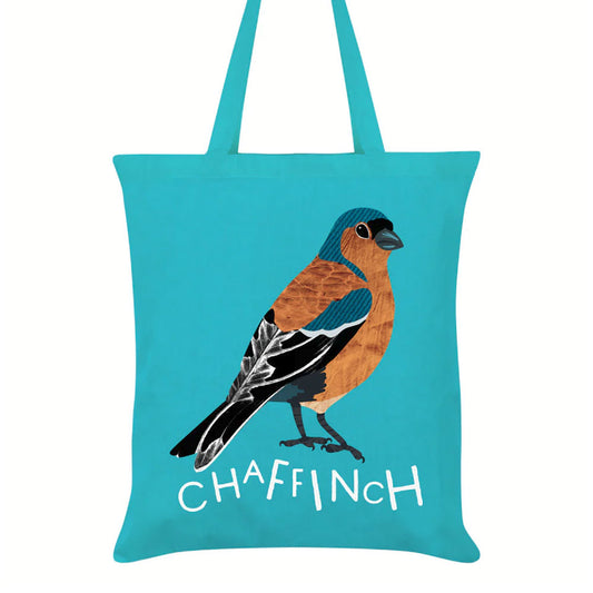 Birds Of The UK Chaffinch Azure Blue Tote Bag