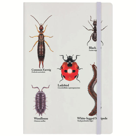 A Rabble Of Insects Cream A5 Hard Cover Notebook