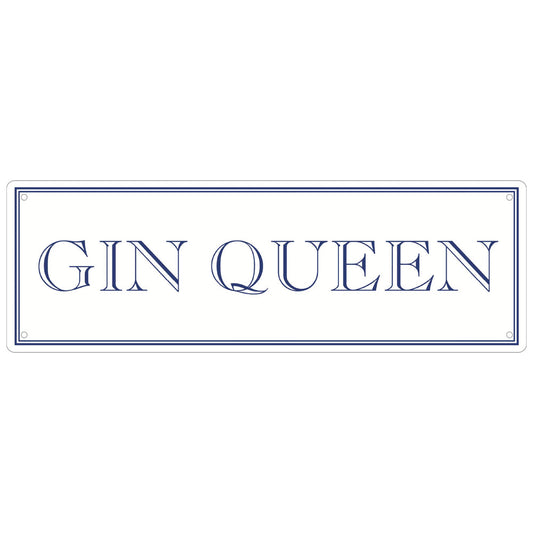 Gin Queen Slim Tin Sign