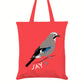 Birds Of The UK Jay Coral Tote Bag