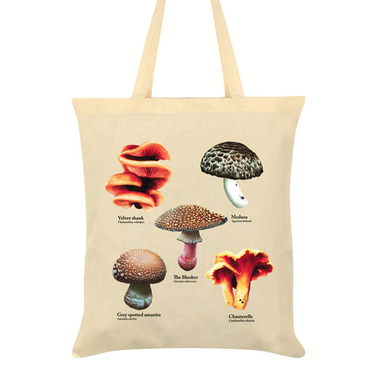 A Sproutness Of Mushrooms Cream Tote Bag