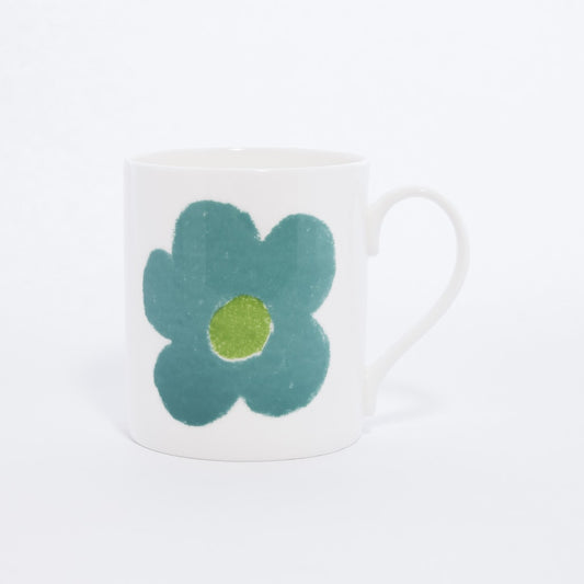 Turquoise Flower Mug