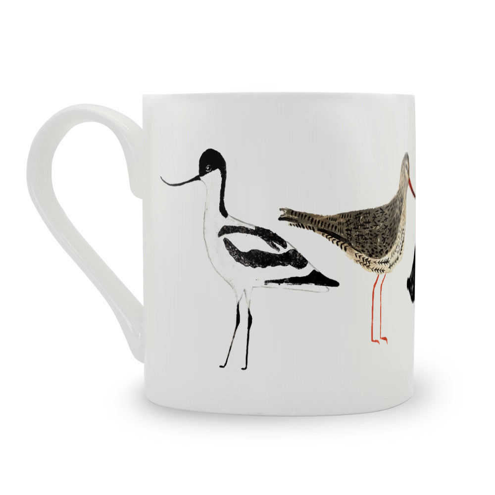 IzziRainey Coastal Birds Large Bone China Mug -350ml