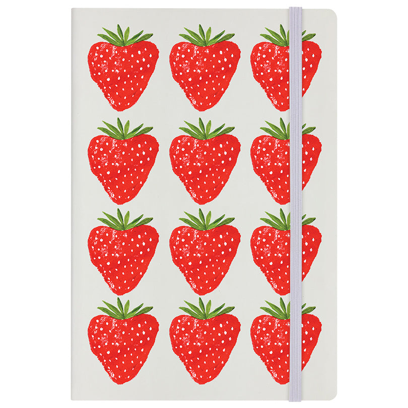 IzziRainey Strawberries Cream A5 Hard Cover Notebook