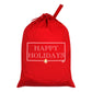Happy Holidays Red Santa Sack