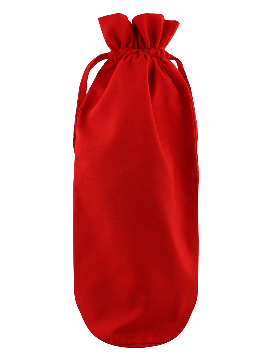 All I Want For Xmas is Wine Red Cotton Bottle Bag