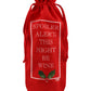 Spoiler Alert This Might Be Wine Red Cotton Bottle Bag