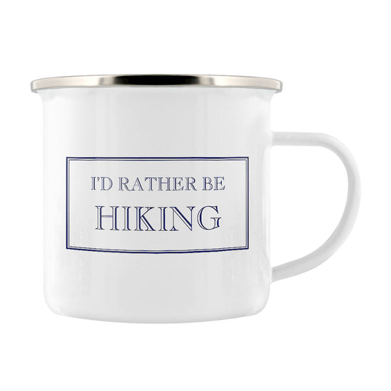 I’d Rather Be Hiking Enamel Mug