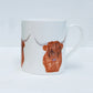 IzziRainey Olivia The Highland Cow Bone China Mug