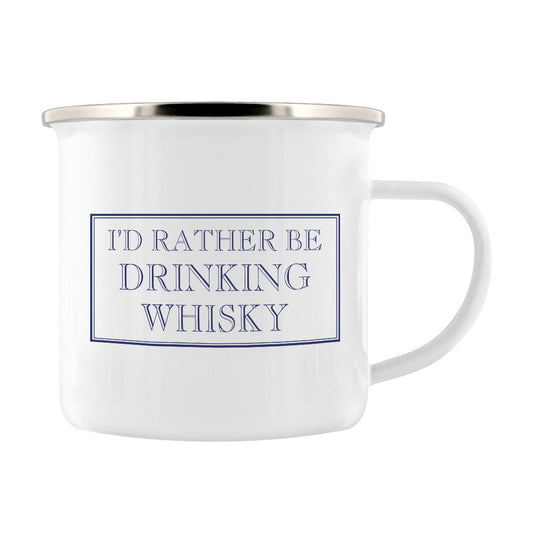 I'd Rather Be Drinking Whisky Enamel Mug