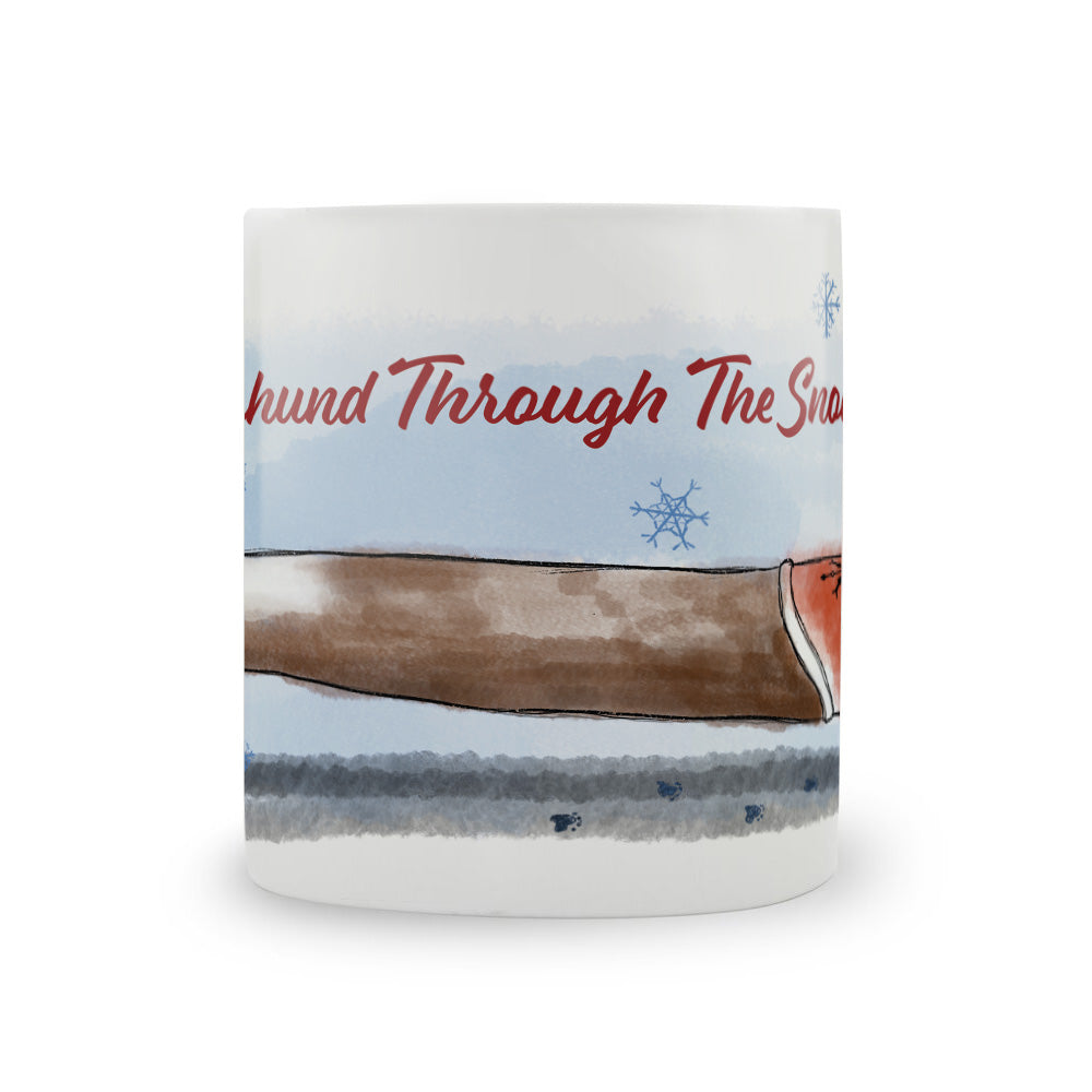 Dachshund Through The Snow Bone China Mug