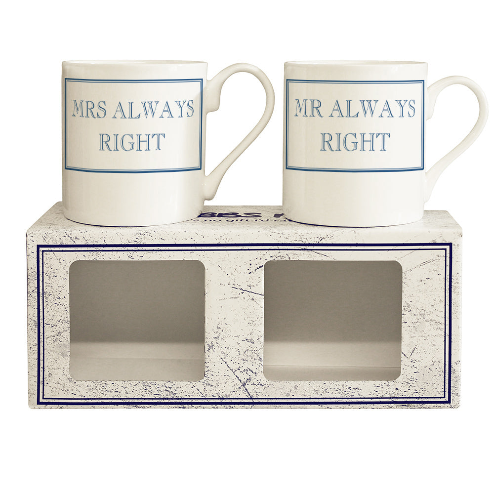 Mrs Always Right & Mr Always Right Mug Gift Set