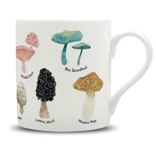 Mushroom Guide Watercolour Bone China Mug